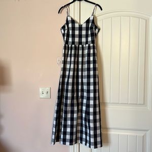 Blue and White checkered Dress